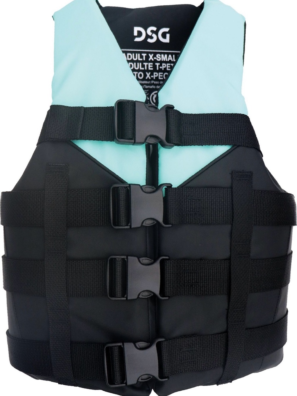 DSG Women’s Life Jacket in Mint and Black - Adjustable Swim Vest